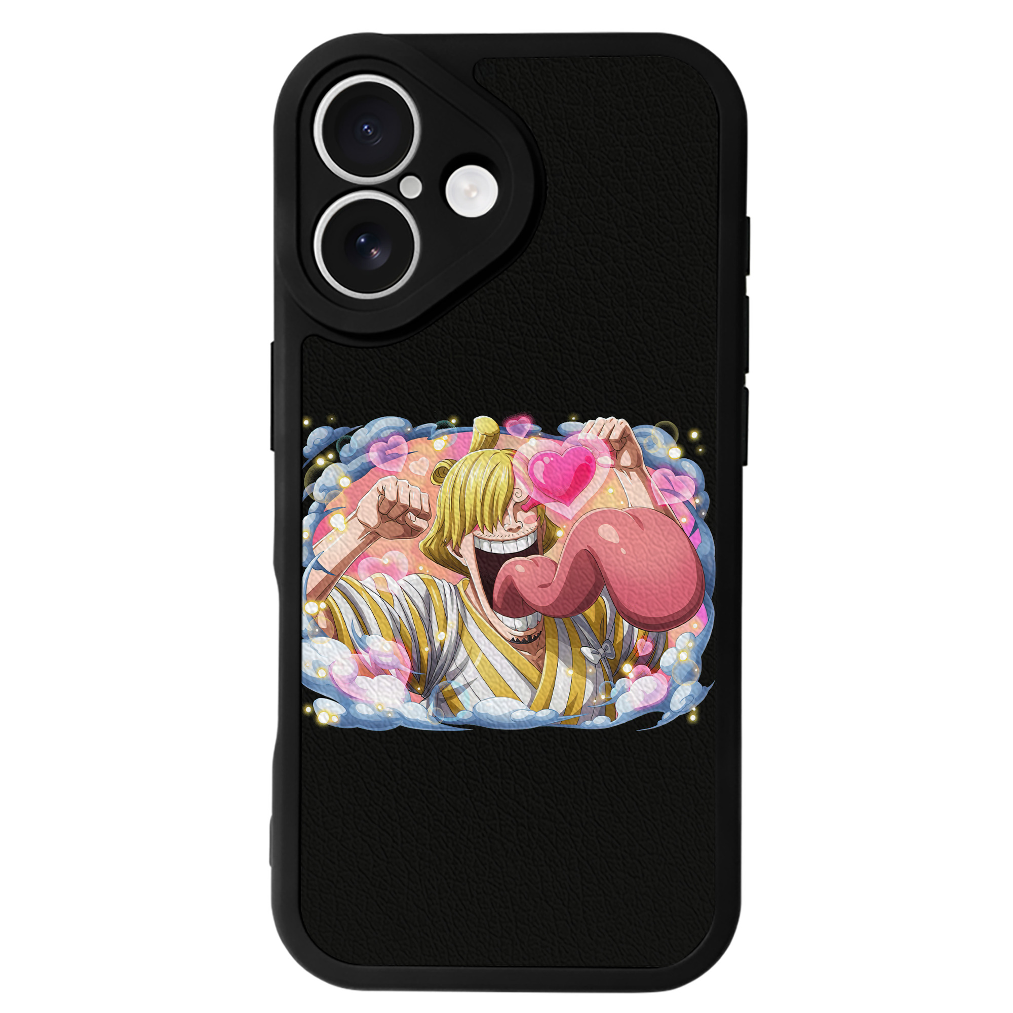（画像用） ワンピース サンジ ONE PIECE Sanji 【iPhone 16シリーズ対応】シリコンスマホケース（レザー調） 材質：シリコン